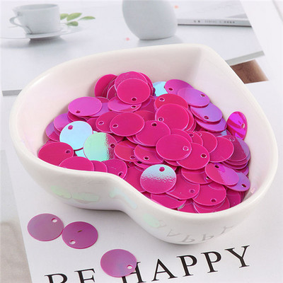 10g/partija 6mm 8mm 10mm sequin plakana apaļa mala caurums brīvi vizuļi karfiem bērniem deju kleita DIY dekorācija lentejuelas planas