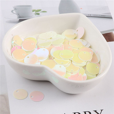 10g/partija 6mm 8mm 10mm sequin plakana apaļa mala caurums brīvi vizuļi karfiem bērniem deju kleita DIY dekorācija lentejuelas planas