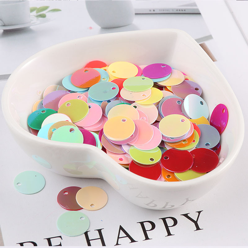 10g/partija 6mm 8mm 10mm sequin plakana apaļa mala caurums brīvi vizuļi karfiem bērniem deju kleita DIY dekorācija lentejuelas planas