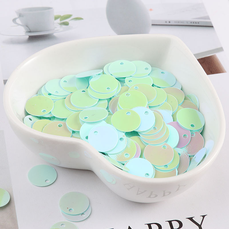 10g/partija 6mm 8mm 10mm sequin plakana apaļa mala caurums brīvi vizuļi karfiem bērniem deju kleita DIY dekorācija lentejuelas planas