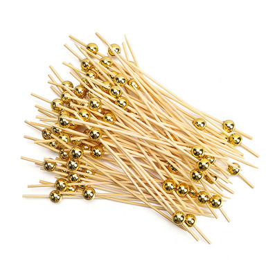 100 vnt. 12 cm medinis dantų krapštukas spalvingas kokteilių maistas iešmo rinktukai vaisių užkandžių bambuko šakutė vestuvių vakarėliui namų reikmenys