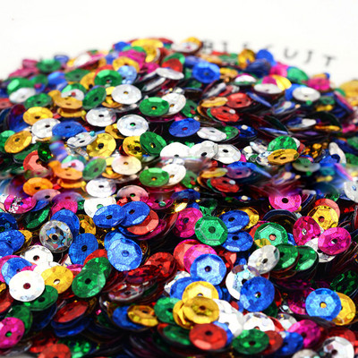 10 grami iepakojumā 6mm DIY roku darbs krāsu lāzera ieliekti sequins sequins apģērbu aksesuāri materiāls iepakojums rotaslietas aksesuāri