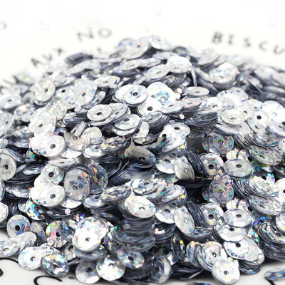 10 grami iepakojumā 6mm DIY roku darbs krāsu lāzera ieliekti sequins sequins apģērbu aksesuāri materiāls iepakojums rotaslietas aksesuāri