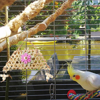 Parrot Toys Parakeet Chewing Toys Υφαντά αξεσουάρ κλουβιού Κρεμαστό παιχνίδι αναζήτησης τροφής για παπαγάλους Cockatiels Parakeets Budgies Conures