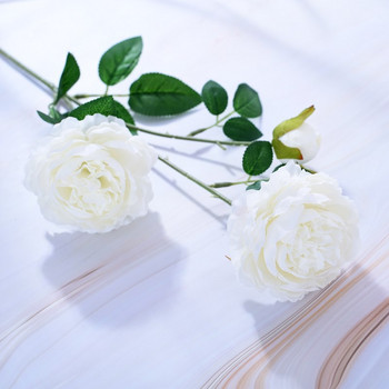 Τεχνητό λουλούδι ευρωπαϊκού τύπου 3 λουλούδια διακόσμηση τριαντάφυλλου από μετάξι παιωνία Διακόσμηση συμποσίου λουλουδιών 1