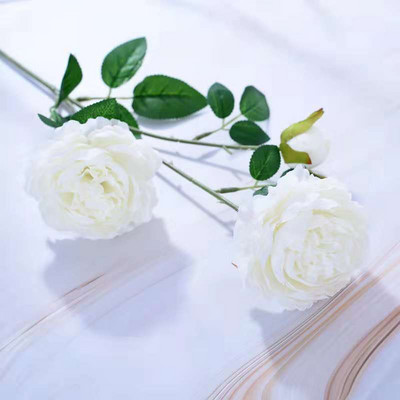 Eiropas stila mākslīgais zieds 3 ziedi zīda peonijas rožu dekors ziedu banketu dekors 1