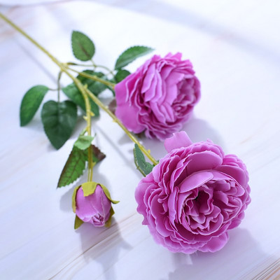 Eiropas stila mākslīgais zieds 3 ziedi zīda peonijas rožu dekors ziedu banketu dekors 1