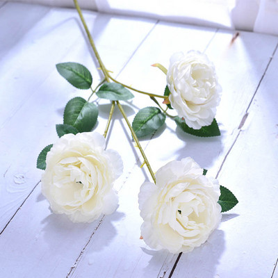 Eiropas stila mākslīgais zieds 3 ziedi zīda peonijas rožu dekors ziedu banketu dekors 1