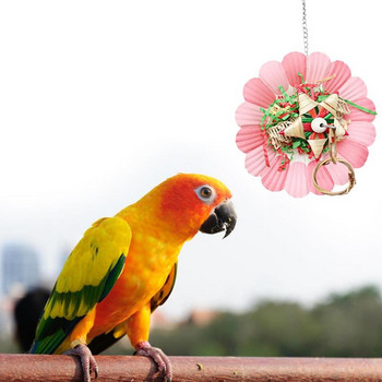 Parrot Toys Cockatoo Foraging Chew Toy Κρεμαστό Σχήμα λουλουδιών Αξεσουάρ κλουβιού για Parakeets Cockatiels Love Birds Parrots