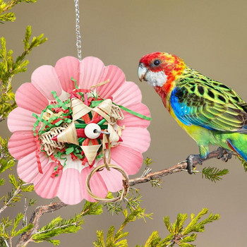 Играчки за папагали Какаду за хранене Играчка за дъвчене Висяща клетка във формата на цвете Аксесоари за папагали Корели Любовни птици Папагали