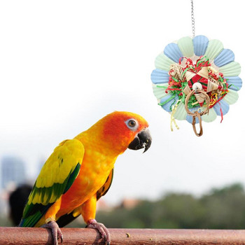 Parrot Toys Cockatoo Foraging Chew Toy Κρεμαστό Σχήμα λουλουδιών Αξεσουάρ κλουβιού για Parakeets Cockatiels Love Birds Parrots