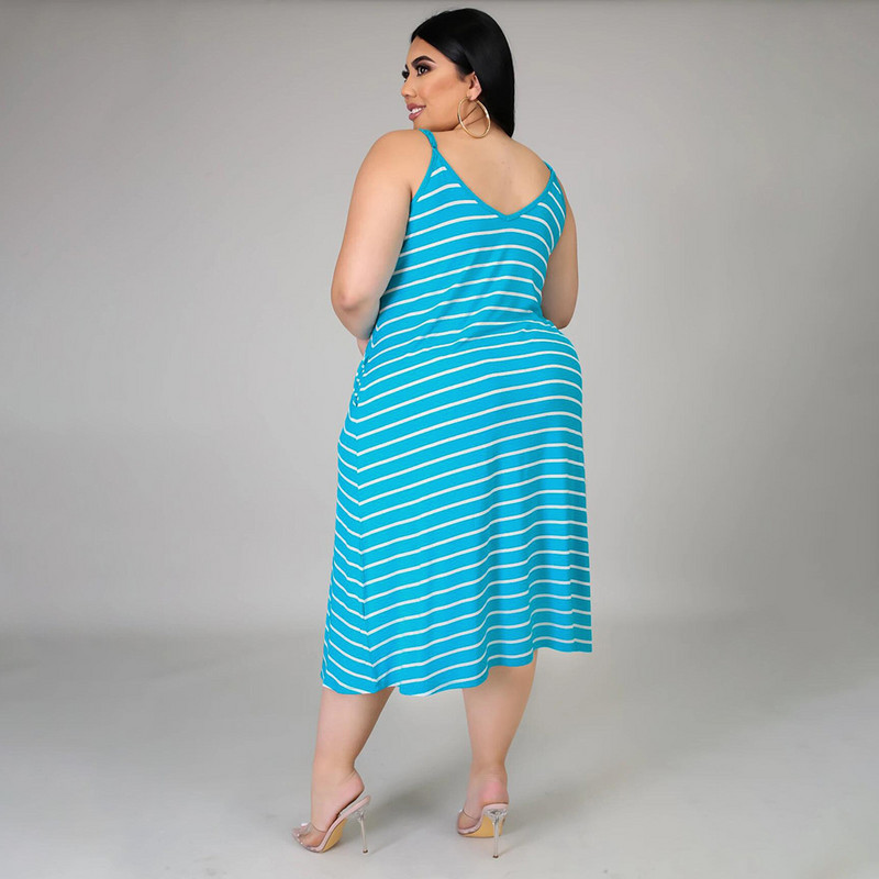 Liela izmēra sieviešu apģērbs, svītrains apdrukas siksna, brīva sieviešu gara kleita, modes ikdienas lielizmēra 3xl 4xl 5xl 6xl