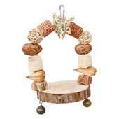 Papagaiļa šūpoles košļājamās rotaļlietas Putnu būru aksesuāri Iekari Košļājamās rotaļlietas Papagaiļa koka klucīši žubītei Cockatiel Lovebirds Small