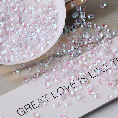 10g/iepakojumā 3mm glāze PVC apaļa caurspīdīga kristāla vaļīgi vizuļi šūšana kāzu amatniecība sievietēm bērniem DIY apģērbu nagu aksesuāri