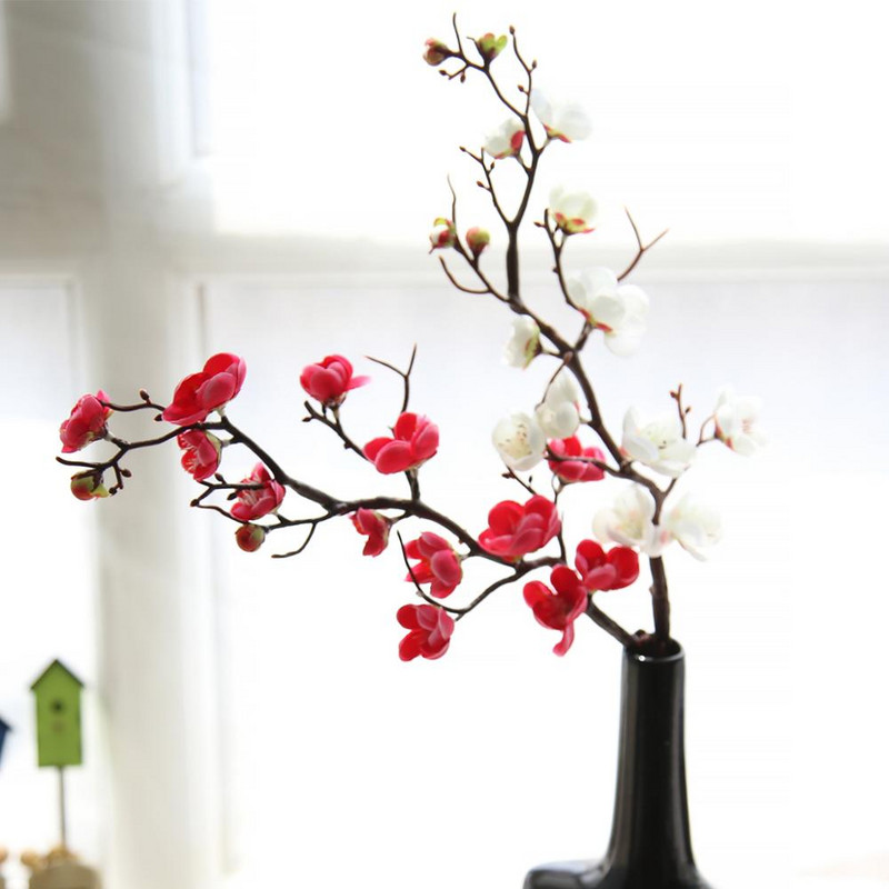Τεχνητό λουλούδι Cherry Spring Plum Κλαδί άνθη ροδακινιάς 60cm Silk Flower Tree Flower Bubble For Decors Wedding Party