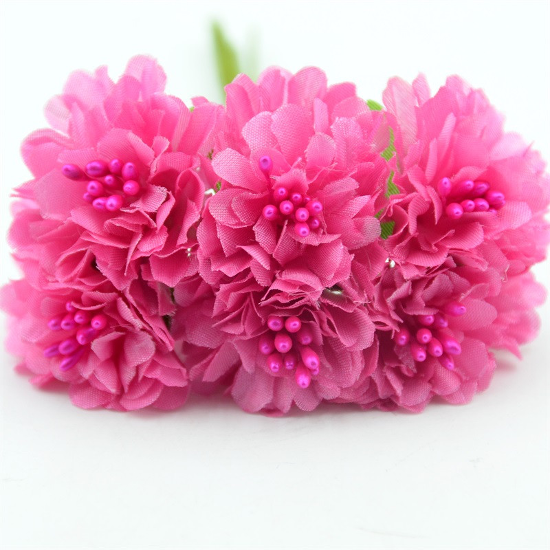 6/60 vnt Pigi dirbtinio šilko gėlių puokštė vestuvėms namų sodo dekoravimui pasidaryk pats iškarpų knyga, rankų darbo amatų netikra gėlė