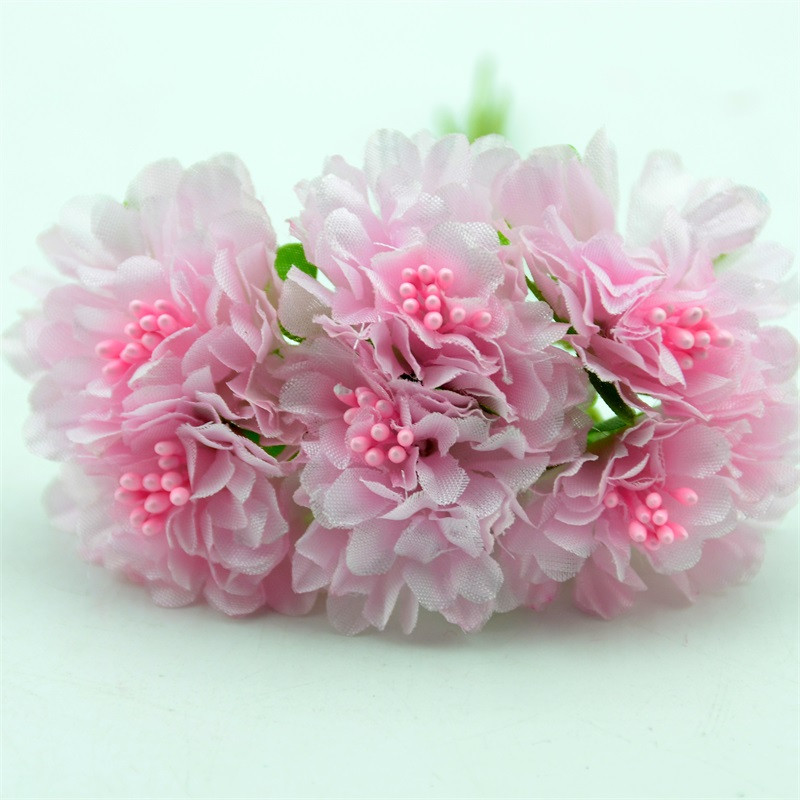 6/60 vnt Pigi dirbtinio šilko gėlių puokštė vestuvėms namų sodo dekoravimui pasidaryk pats iškarpų knyga, rankų darbo amatų netikra gėlė