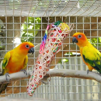 Папагал играчки за клетка Безопасна дъвчеща играчка за врабче Забавни и издръжливи пъзели за птици играчки за птица врабче Папагал папагал и ара