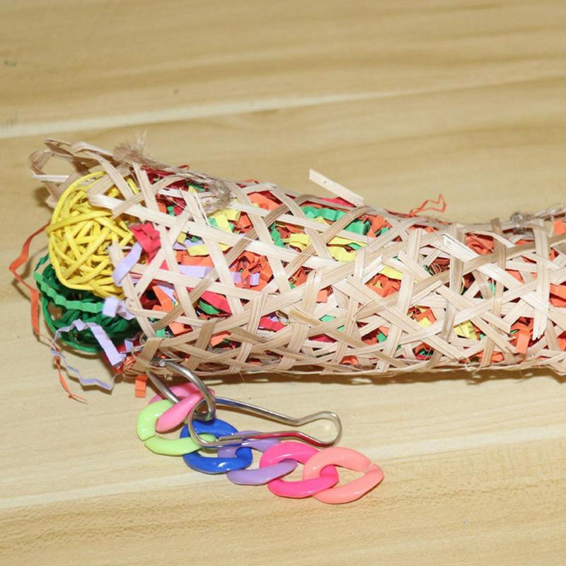 Papagailīšu rotaļlietas būrī drošai košļājamā rotaļlieta zvirbuļa jautrībai un izturīgas putnu mīklu rotaļlietas putnu zvirbuļa papagaiļa papagailim un aras