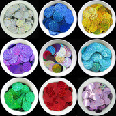 iSequins 25 mm lieli apaļi vizuļi amatniecībai DIY Hologrammas lāzera fliteri Juvelierizstrādājumu izgatavošana Vēderdeju kleita Šūt Aksesuāri