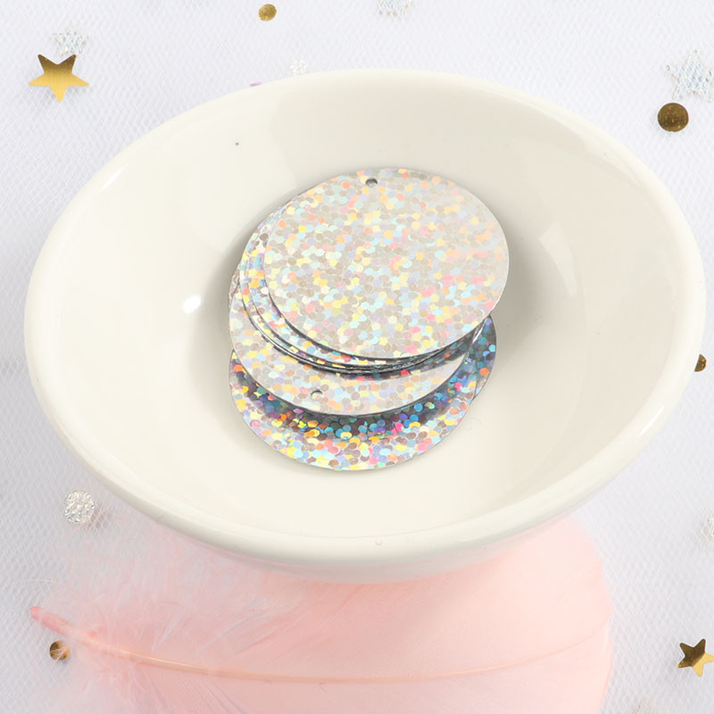 iSequins 25 mm lieli apaļi vizuļi amatniecībai DIY Hologrammas lāzera fliteri Juvelierizstrādājumu izgatavošana Vēderdeju kleita Šūt Aksesuāri