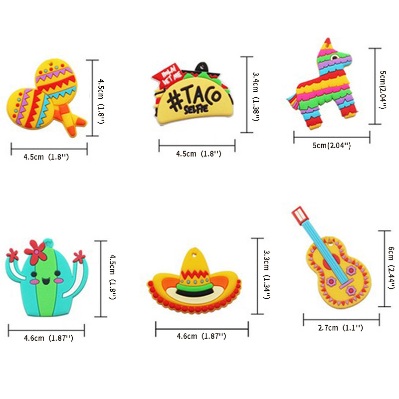 8 vnt./pak. Daugkartinio naudojimo šiaudeliai meksikietiškos fiestos vakarėlio gėrimo šiaudeliai 8 stilių gimtadienio dekoracijos