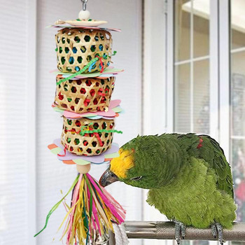 Μασητικά Κρεμαστά Παιχνίδια Πουλιά Μικρά για Παπαγάλους Conure Αξεσουάρ Πέρκα και Budgie Parakeet Παιχνίδι Προμήθειες Διακόσμηση κλουβιού