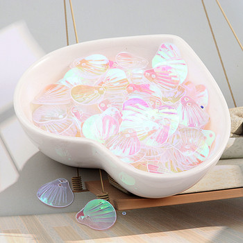 iSequins 200Pcs 13mm Sea Shell Shape Sequins Paillettes DIY Sewing Embellishment Findings Wedding Craft, Γυναικεία υφασμάτινα αξεσουάρ