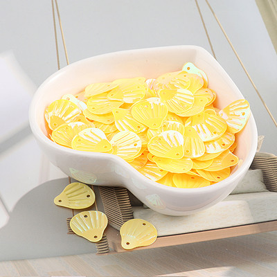 iSequins 200Gb 13mm jūras gliemežvāku forma fliteri Paillettes DIY šūšanas izrotājumi atradumi kāzu amatniecība, sieviešu auduma aksesuāri