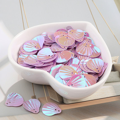iSequins 200Gb 13mm jūras gliemežvāku forma fliteri Paillettes DIY šūšanas izrotājumi atradumi kāzu amatniecība, sieviešu auduma aksesuāri