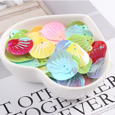 iSequins 200Gb 13mm jūras gliemežvāku forma fliteri Paillettes DIY šūšanas izrotājumi atradumi kāzu amatniecība, sieviešu auduma aksesuāri