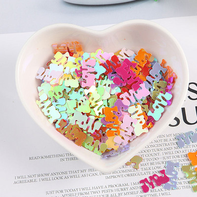 10g/Pack AB Krāsas Ziedu Balons Delfīna Forma Sequins PVC Pailletes DIY Kāzu šūšana Amatniecības kostīms Lentejuelas Aksesuāri