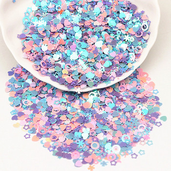 Sequin Glitter Mix Flower Star Heart Dot Shaped Loose πούλιες για Shaker Card Nail Art Scrapbook Διακόσμηση Κομφετί μακιγιάζ