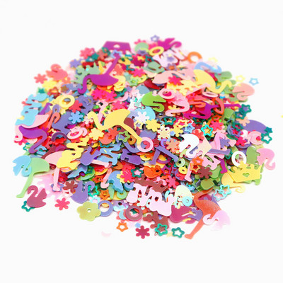 Sequin Glitter Mix Flower Star Heart Dot Formas vaļīgi vizuļi Shaker Card Nail Art Scrapbook Dekorācija Aplauzums Konfeti