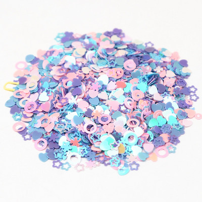 Sequin Glitter Mix Flower Star Heart Dot Formas vaļīgi vizuļi Shaker Card Nail Art Scrapbook Dekorācija Aplauzums Konfeti