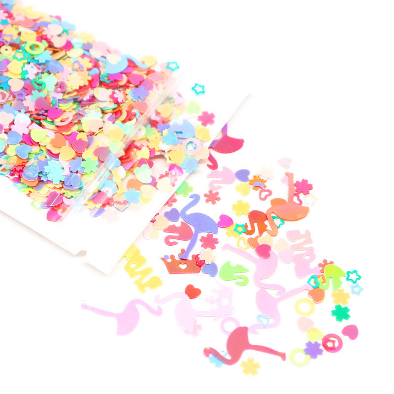 Sequin Glitter Mix Flower Star Heart Dot Formas vaļīgi vizuļi Shaker Card Nail Art Scrapbook Dekorācija Aplauzums Konfeti