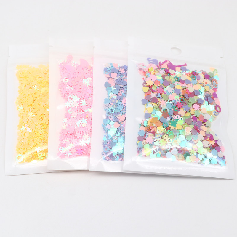 Sequin Glitter Mix Flower Star Heart Dot Formas vaļīgi vizuļi Shaker Card Nail Art Scrapbook Dekorācija Aplauzums Konfeti