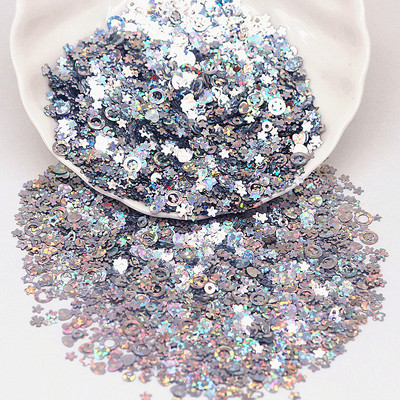 AB Plated Sequins Krāsains Zvaigzne apaļš Zieds Sajaukums Forma Brīvi Sequin Šūšana Kāzu Amatniecība Sieviešu apģērbu aksesuāri Lentejuelas