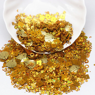 AB Plated Sequins Krāsains Zvaigzne apaļš Zieds Sajaukums Forma Brīvi Sequin Šūšana Kāzu Amatniecība Sieviešu apģērbu aksesuāri Lentejuelas