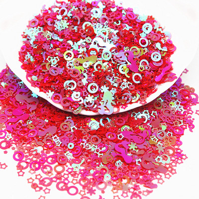 AB Plated Sequins Krāsains Zvaigzne apaļš Zieds Sajaukums Forma Brīvi Sequin Šūšana Kāzu Amatniecība Sieviešu apģērbu aksesuāri Lentejuelas