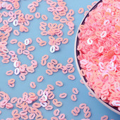 10g/partija 5mm Lūpu forma PVC vaļīgi vizuļi Glitter Pailletes nagu mākslas manikīram šūšana kāzu dekorācija konfeti DIY Craft