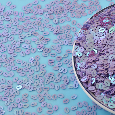 10g/partija 5mm Lūpu forma PVC vaļīgi vizuļi Glitter Pailletes nagu mākslas manikīram šūšana kāzu dekorācija konfeti DIY Craft