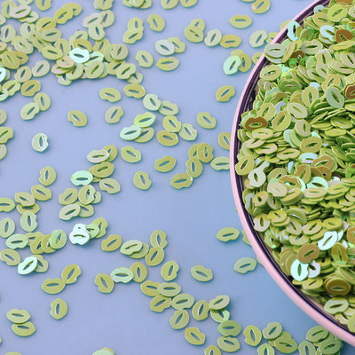 10g/partija 5mm Lūpu forma PVC vaļīgi vizuļi Glitter Pailletes nagu mākslas manikīram šūšana kāzu dekorācija konfeti DIY Craft