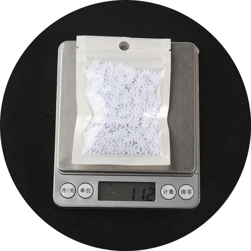 7 mm/10 mm/13 mm sniegpārsliņu PVC vizuļi ar 1 centrālo caurumu Ziemassvētku dāvanu audums DIY Navidad ornamenti, balti sniega vizuļi, šūšana