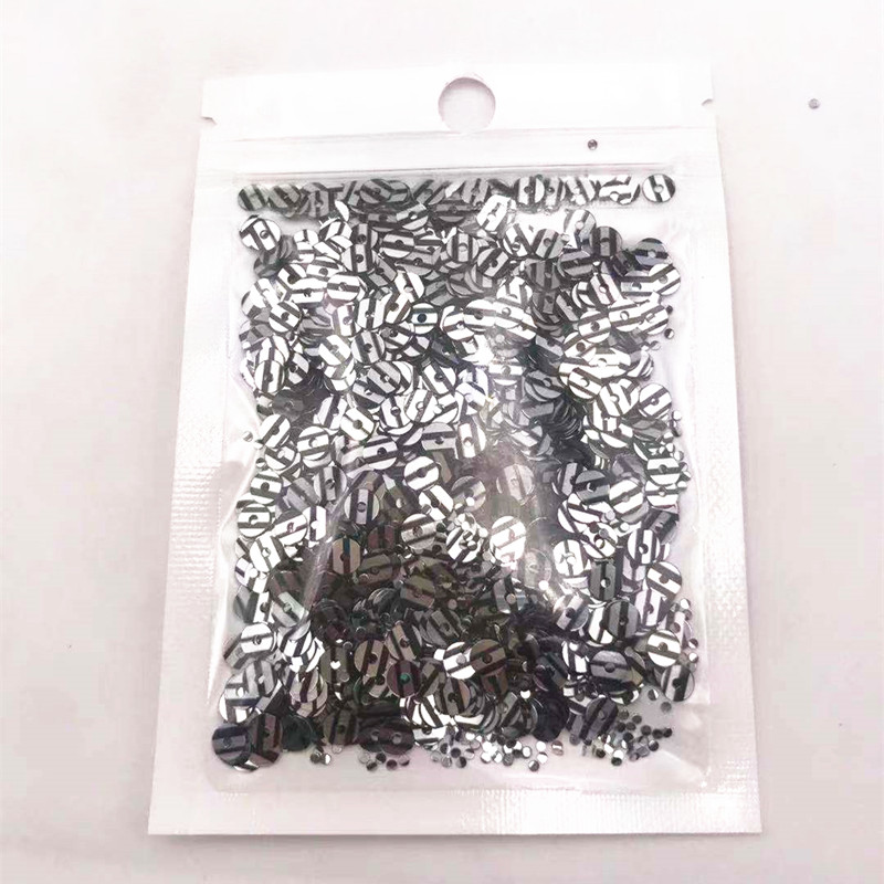10 g Zebras svītru vizuļi, 4 mm plakani, apaļi sudraba apakšējie paletes Kāzu amatniecības izšuvumi DIY šūšana Lentejuelas aksesuāri