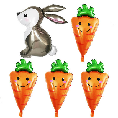 Baby Shower Meitene 1. dzimšanas dienas rotājumi Vienreizlietojamie trauki Lieldienu olas Trušu burkānu šķīvji Krūzes Priecīgu Lieldienu ballītes piederumi