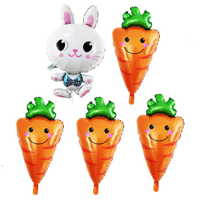 Baby Shower Meitene 1. dzimšanas dienas rotājumi Vienreizlietojamie trauki Lieldienu olas Trušu burkānu šķīvji Krūzes Priecīgu Lieldienu ballītes piederumi