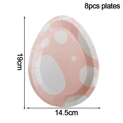 Baby Shower Meitene 1. dzimšanas dienas rotājumi Vienreizlietojamie trauki Lieldienu olas Trušu burkānu šķīvji Krūzes Priecīgu Lieldienu ballītes piederumi