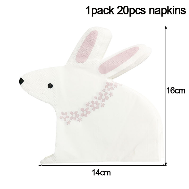 Baby Shower Meitene 1. dzimšanas dienas rotājumi Vienreizlietojamie trauki Lieldienu olas Trušu burkānu šķīvji Krūzes Priecīgu Lieldienu ballītes piederumi