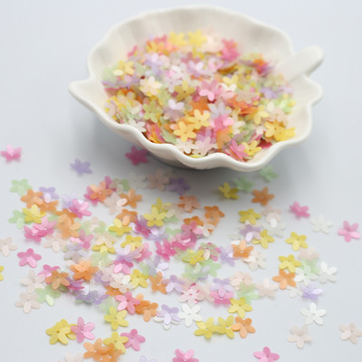 10mm Flower Seuiqns Five Petal Bloom Paillettes 3D Mat PVC Manichiura Paiete pentru Craft Art Unghii Broderie cu margele 800 buc